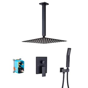 Single Handle 1-Spray Pattern Shower Faucet 2.5 GPM with Pressure Balance Anti Scald in Matte Black