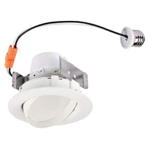4 in. White Integrated LED Recessed Trim