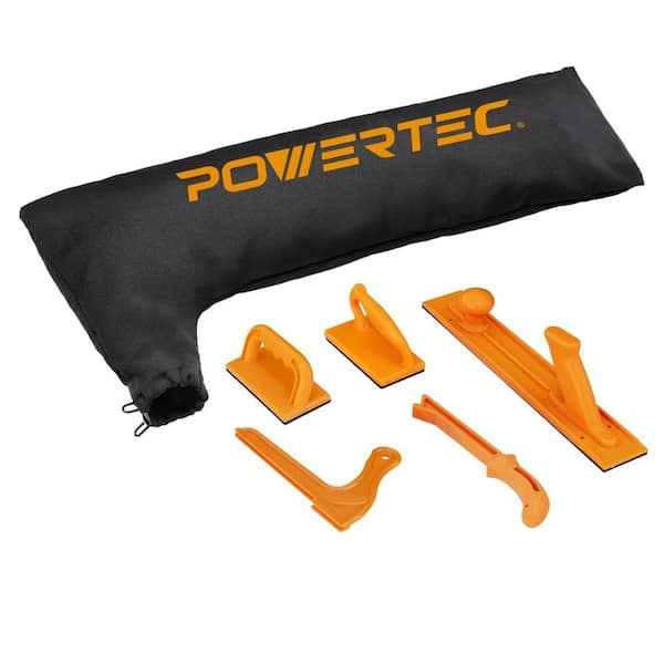 ‎POWERTEC Table Saw Dust Collector Bag Fits 10in. Table saws w/2.5 in. Dust Port and Safety Push Block & Push Stick Set (5-Pieces)