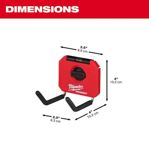 Milwaukee PACKOUT Large S-Hook (4-Pack) 48-22-8333-4 - The Home Depot