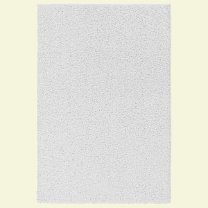 Southpointe Shag White 6 ft. x 9 ft. Solid Rectangle Area Rug