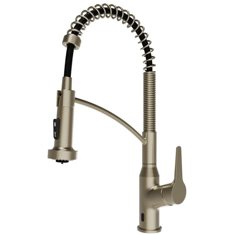 Scottsdale Single Handle Touchless Pull-Down Sprayer Kitchen Faucet in Spot-Free Champagne Bronze price history on PriceWatchPro