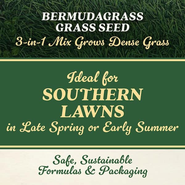 Bermudagrass Grass Seed 5 lbs. Covers Up To 2,000 sq. ft. Seed, Fertilizer and Soil Improver