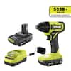 RYOBI ONE+ 18V Cordless 1/4 in. Impact Drill/Driver Kit with (2) 1.5 Ah Batteries and Charger PCL235K2