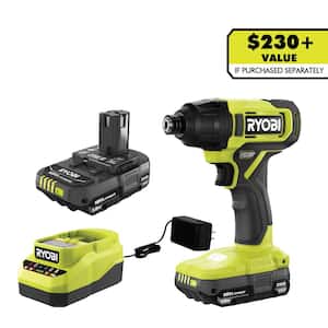 ONE+ 18V Cordless 1/4 in. Impact Drill/Driver Kit with (2) 1.5 Ah Batteries and Charger