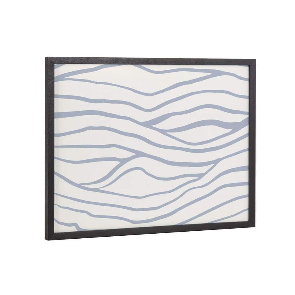 16" x 12" Black Framed Abstract Coastal Waves Print