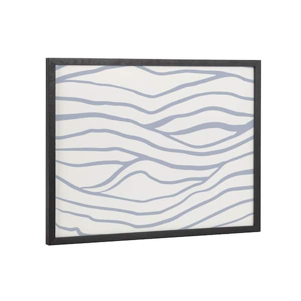 Gallery Simple Elegant Coastal Waves by The Creative Bunch Studio Black Framed Art Print 16 in. x 12 in.