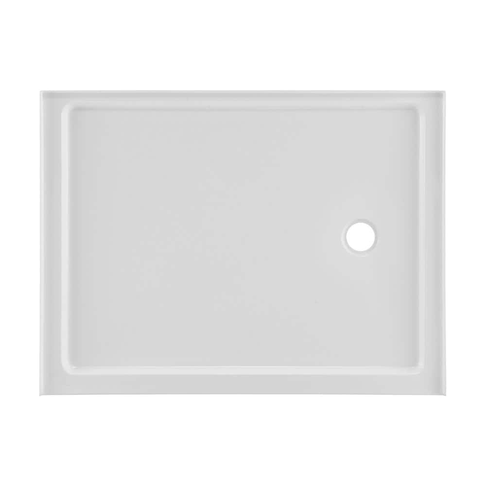 Carre 48" x 36" White Acrylic Single-Threshold Shower Base