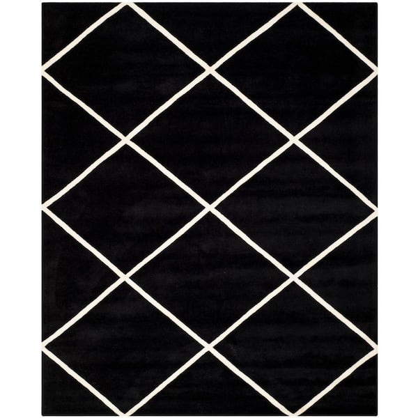 SAFAVIEH Chatham Black/Ivory 8 ft. x 10 ft. Area Rug