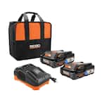 18V OCTANE Bluetooth 3.0 Ah Batteries (2-Pack) and Charger Kit with Tool Bag