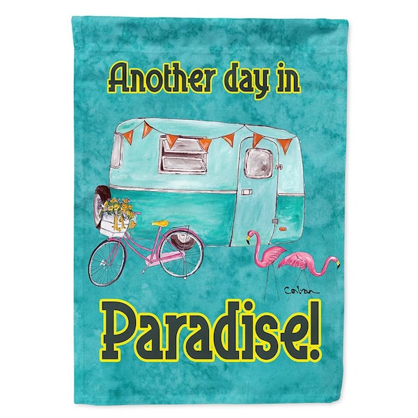 Caroline's Treasures 11 in. x 15-1/2 in. Polyester Another Day in Paradise 2-Sided 2-Ply Garden Flag