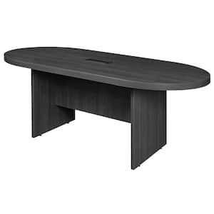Magons 71 in. Ash Grey Racetrack Conference Table with Power Data Grommet