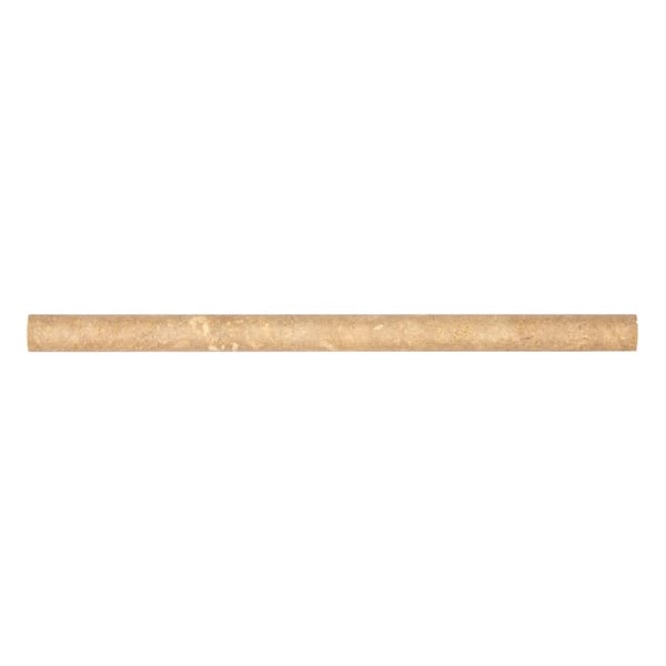 Noce Brown .75 in. x 12 in. Honed Travertine Wall Pencil Tile (1 Linear Foot)