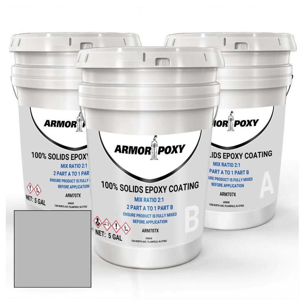 15 Gal. Medium Gray Gloss 2-Part Epoxy Interior Concrete Basement and Garag