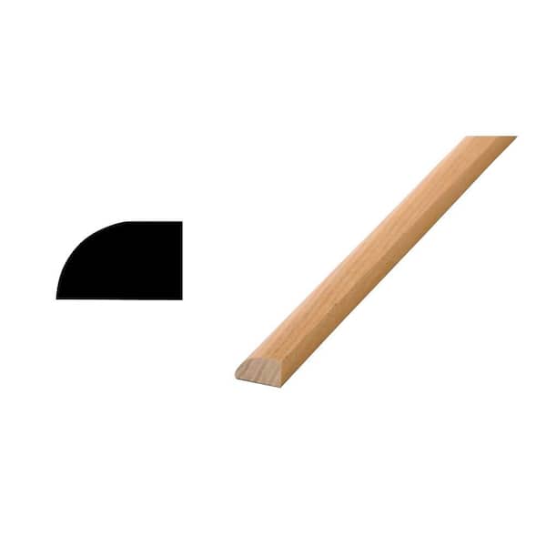 Woodgrain Millwork WM 129 7/16 in. x 11/16 in. Ash Wood Base Shoe Moulding PreStained with Butterscotch Finish