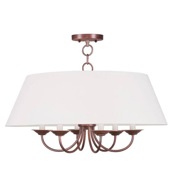 Livex Lighting Providence 6-Light Vintage Bronze Incandescent Ceiling Chandelier