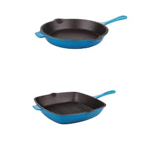 Neo 2-Piece Cast Iron Cookware Set in Blue