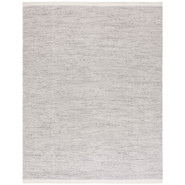 Vermont 11 ft. x 15 ft. Ivory/Black Marle Solid Area Rug