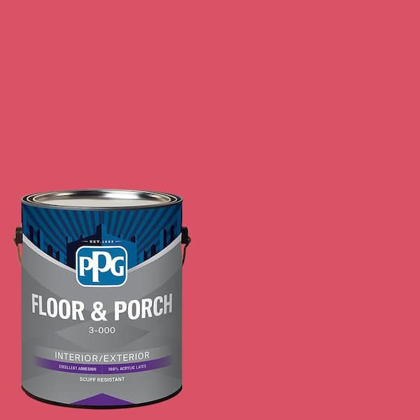 1 gal. PPG1185-6 Cranberry Splash Satin Interior/Exterior Floor and Porch Paint