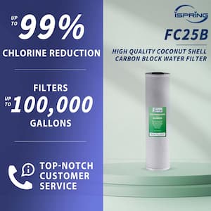 FC25B Whole House Water Filter Replacement Cartridge, Carbon Block Water Filter (CTO), 20 in. x 4.5 in., 5-Micron