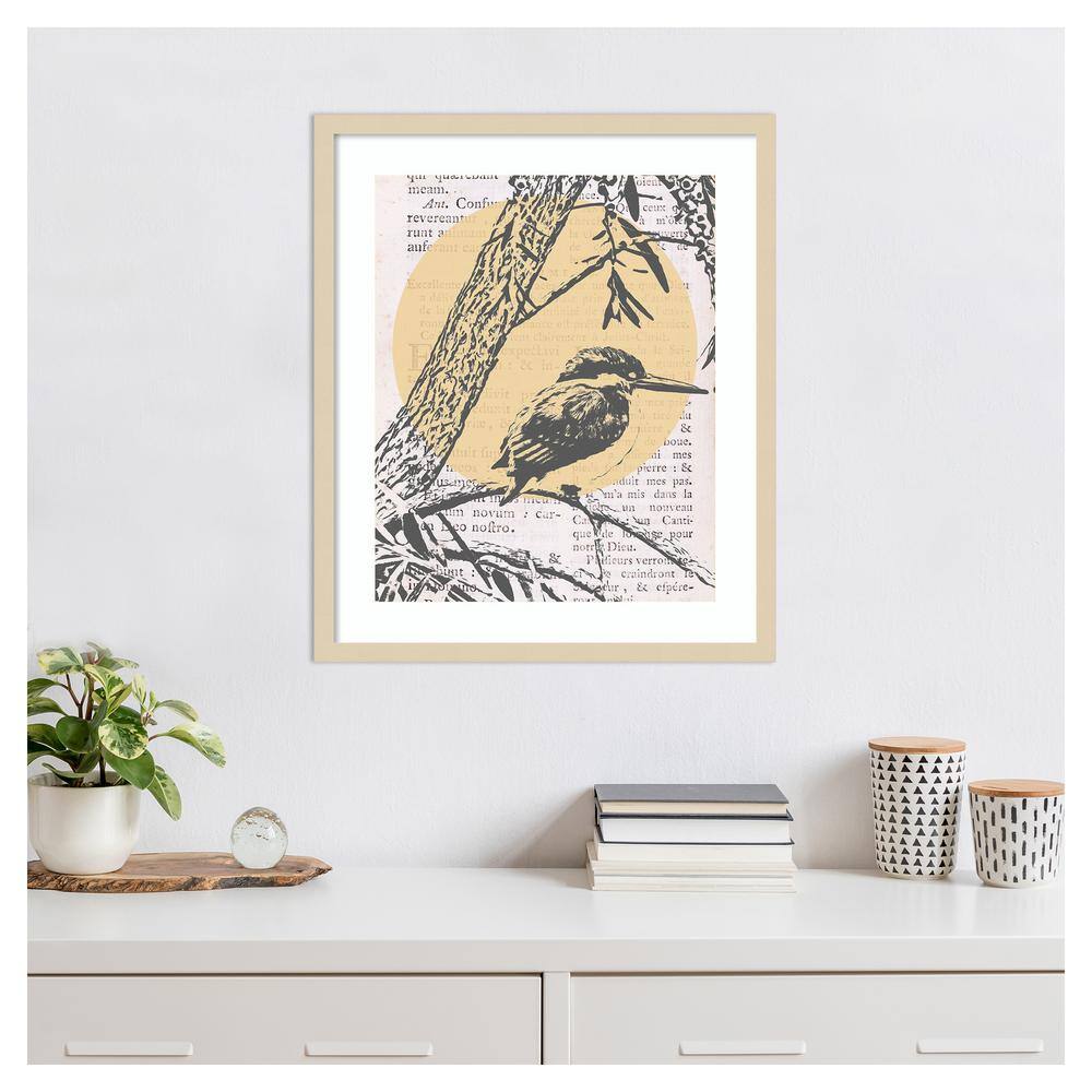 Tweet Tweet II Natural Framed Abstract Bird Print
