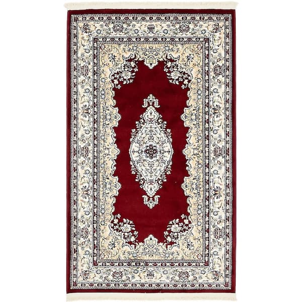 Narenj Windsor Burgundy 3' 0 x 5' 0 Area Rug