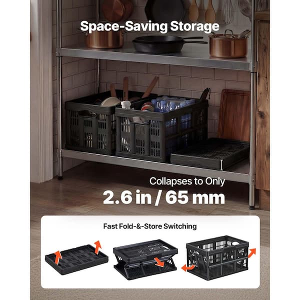 SKYSHALO 45L Collapsible Storage Bins Set of 3, Foldable Plastic