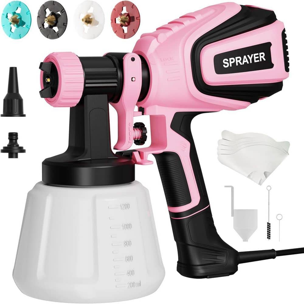 Cordless HVLP Paint Sprayer – 600W, 21V 2000mAh Battery, 800ml Container, 3 Spray Patterns – For Furniture, Walls, Fences, Doors – 2 Batteries Included