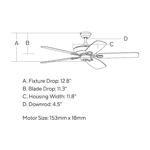 Colony Max 52 in. Transitional Matte Black Ceiling Fan with Matte Black and American Walnut Reversible Blades Lighting