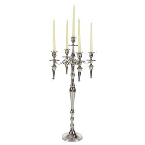33 in. Silver Aluminum Traditional Candelabra