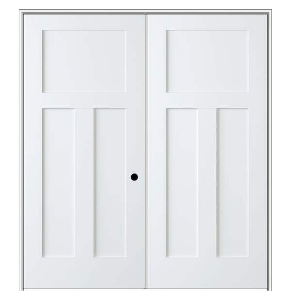 MMI Door Shaker Flat Panel 48 in. x 80 in. Left Hand Solid Core Primed ...