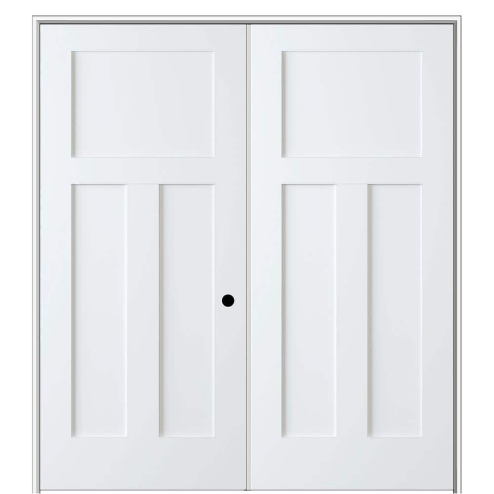 MMI Door Shaker Flat Panel 72 in. x 80 in. Left Hand Solid Core Primed ...