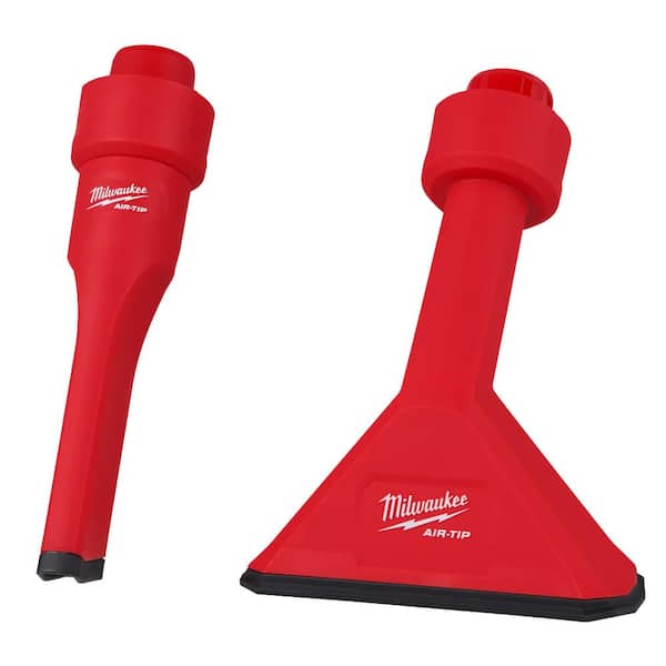Milwaukee AIR-TIP 1-1/4 in. - 2-1/2 in. Non-Marring Crevice Tool and Utility Nozzle Kit For Wet/Dry Shop Vacuums (2-Piece)