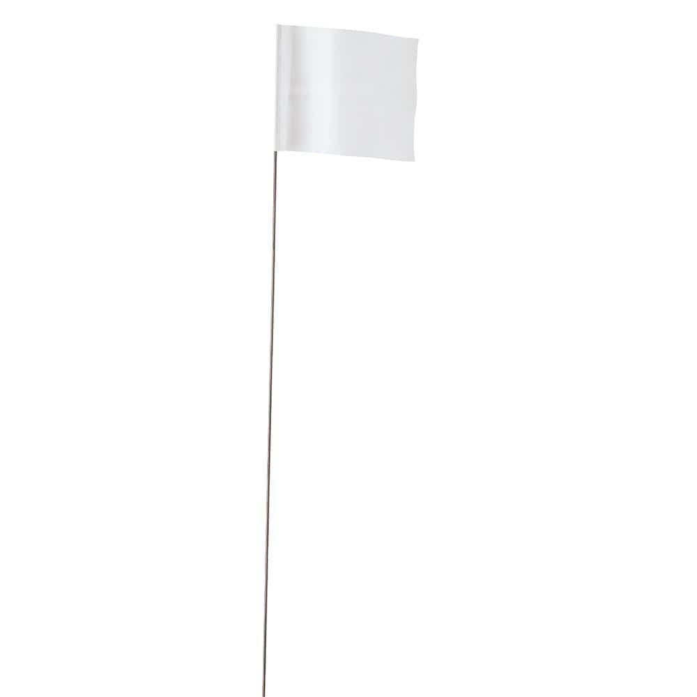 3.5 in. x 2.5 in. White Stake Flags (100-Pack) price history on PriceWatchPro