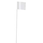 3.5 in. x 2.5 in. White Stake Flags (100-Pack)