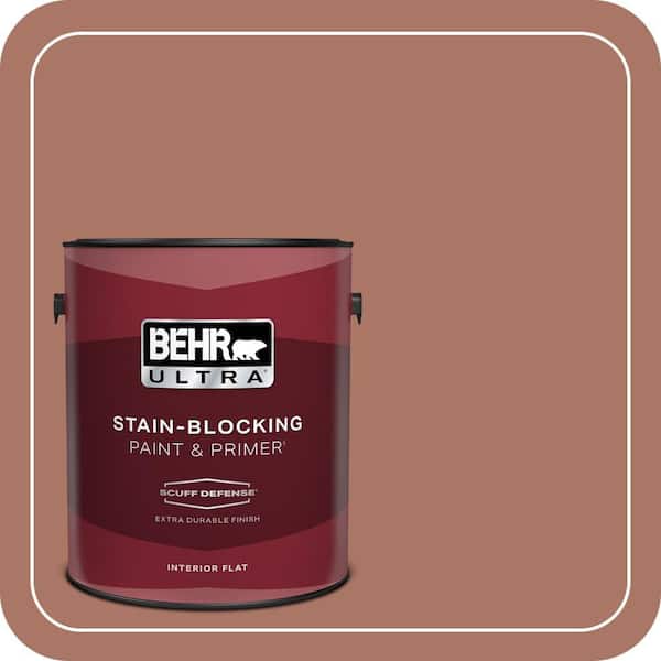BEHR ULTRA 1 gal. #210F-6 Chutney Brown Extra Durable Flat Interior Paint & Primer