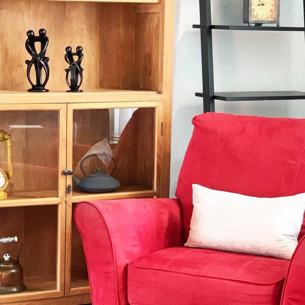 Global Crafts Soapstone Family Sculpture: Ebony, 2 Parents 3 Children 8 in.