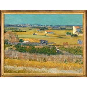 The Harvest by Vincent Van Gogh Athenian Gold Framed Nature Oil Painting Art Print 41 in. x 53 in.