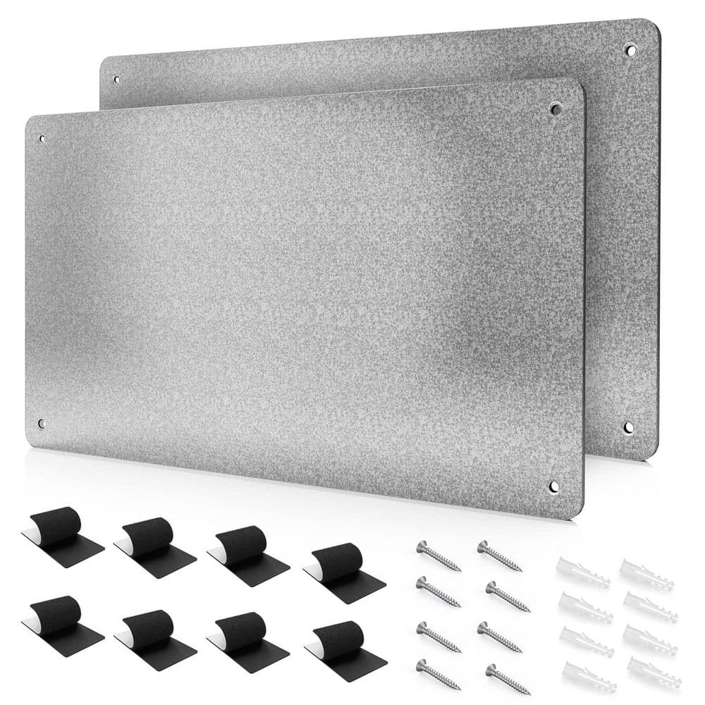 17.1 in. x 11.8 in. Outdoor/Indoor Metal Magnetic Bulletin Board to Display for Wall Cubicle Cabinet, Silver (2-Pack) price history on PriceWatchPro