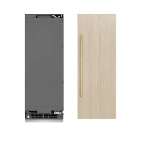 30 in. 16.7 cu. ft. Panel Ready Freezerless Column Refrigerator with Graphite Gray Interior and Polished Gold Accents