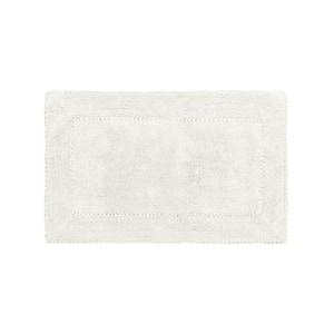Saffron Fabs Regency Ivory 50 in. x 30 in. Cotton Latex Spray Non-Skid  Backing Textured Border Machine Washable Bath Rug SFBR1012 - The Home Depot