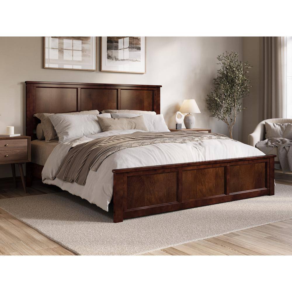 AFI Charlotte Walnut Brown Solid Wood Frame King Low Profile Platform ... - Mineral King Low Profile Platform Bed