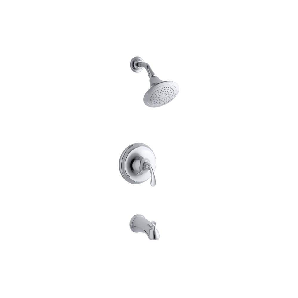 KOHLER Forte 1-Spray Pattern 5.5 in. Single Wall Mount Fixed Shower Head in  Vibrant Brushed Nickel R10282-G-BN - The Home Depot