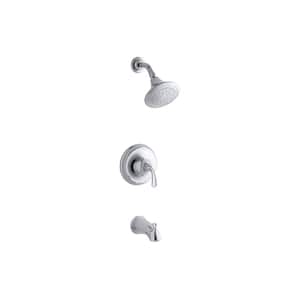Forte Sculpted 1-Handle 1-Spray 2.5 GPM Tub and Shower Faucet with SlipFit Spout in Polished Chrome (Valve Not Included)