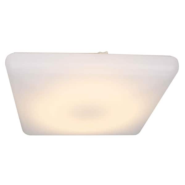 AA WAREHOUSING 14 in. 1-Light White LED Flush Mount