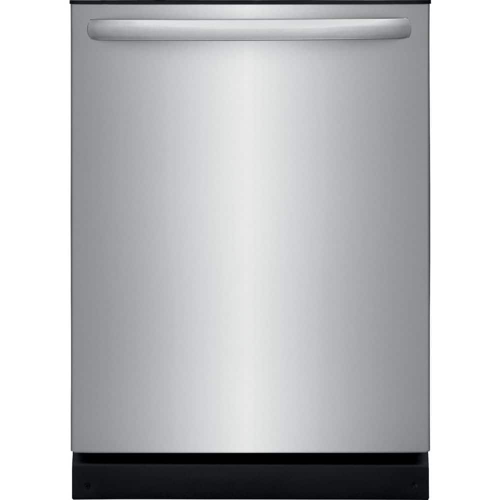 24 in Top Control Built in-Tall Tub 52 dBA Dishwasher with Plastic Tub in Stainless Steel with 4-cycles