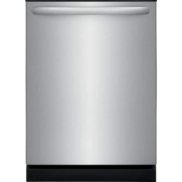 24 in Top Control Built in-Tall Tub 52 dBA Dishwasher with Plastic Tub in Stainless Steel with 4-cycles