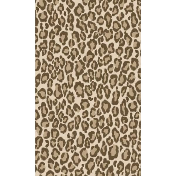 Walls Republic Brown Beige Leopard Skin Print Non Woven Non-Pasted Textured Wallpaper 57 sq. ft.