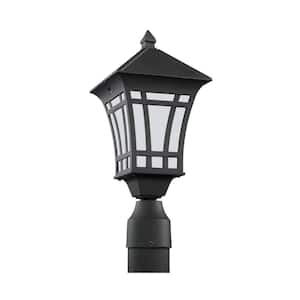 Herrington 1-Light Outdoor Black Lamp Post Light