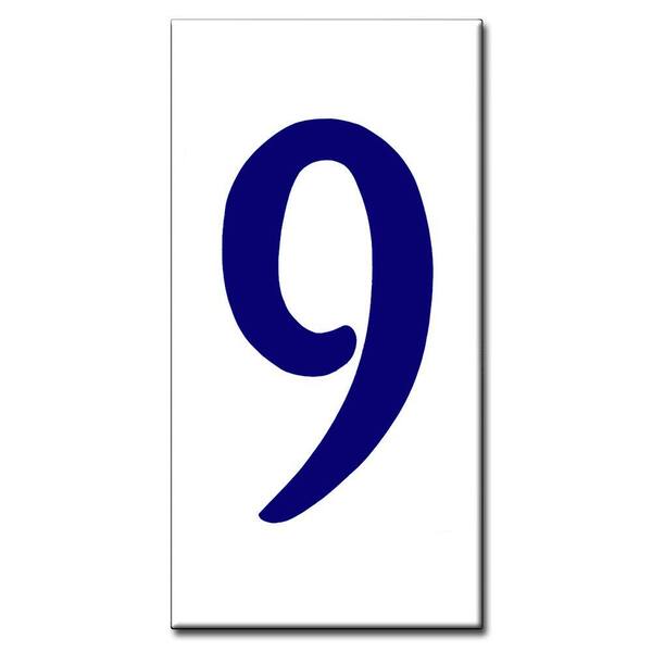 Unbranded 3 in. x 6 in. Blue Standard Number 9
